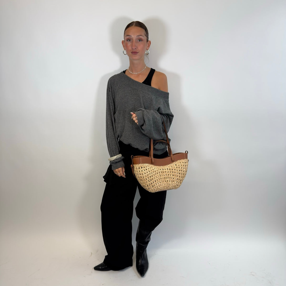 Polène Handtasche Cyme Mini Raphia