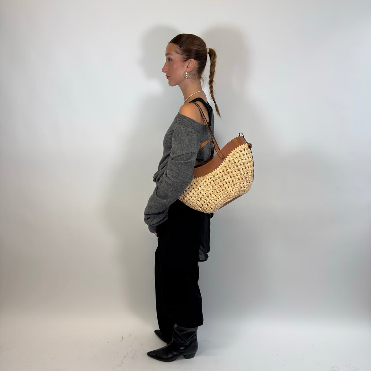 Polène Handtasche Cyme Mini Raphia