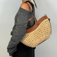 Polène Handtasche Cyme Mini Raphia