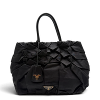 Prada Handtasche Origami aus Nylon schwarz – Gesamtansicht