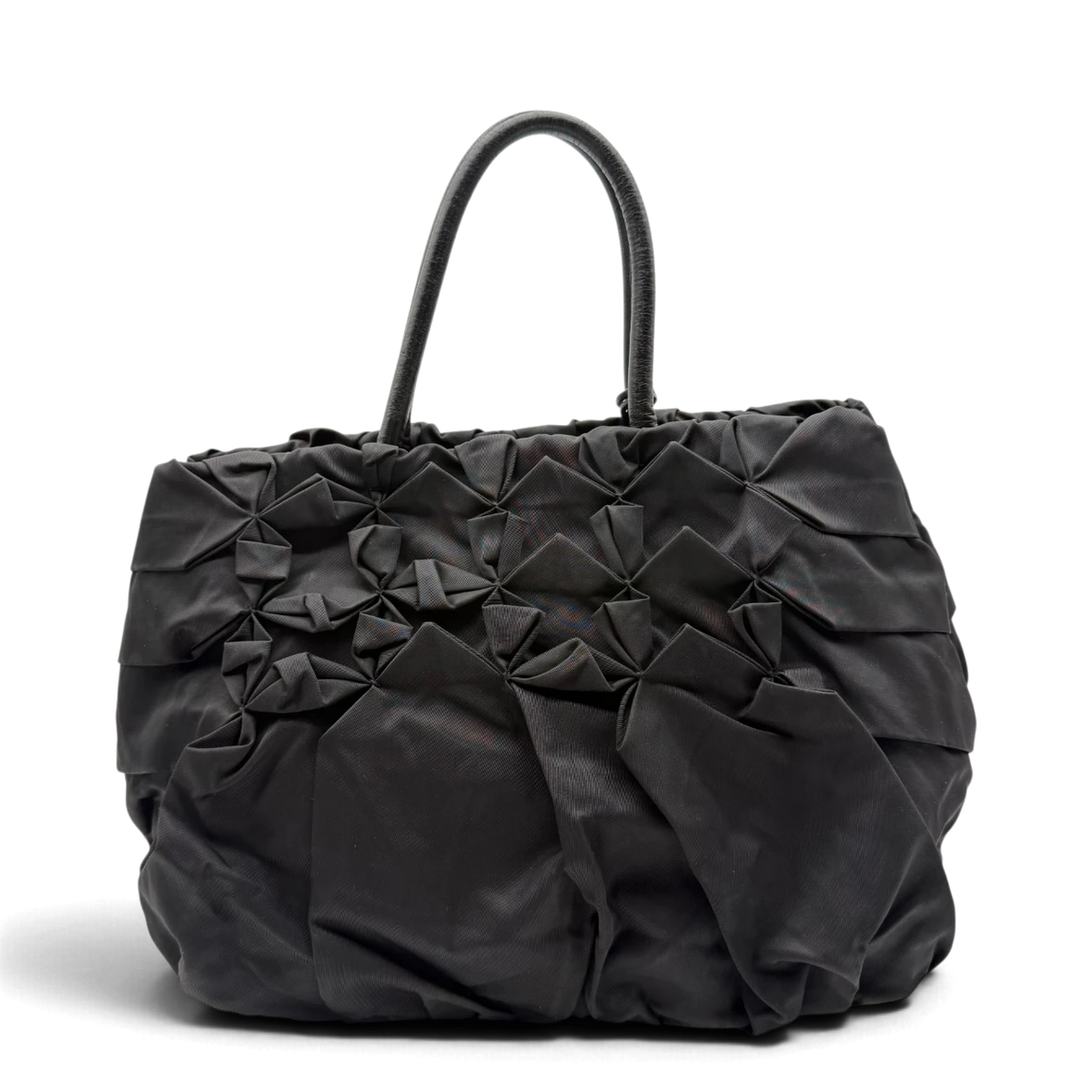 Prada Handtasche Origami aus Nylon schwarz – Gesamtansicht