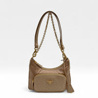 Borsa a tracolla Tessuto Re-Nylon Ostrich