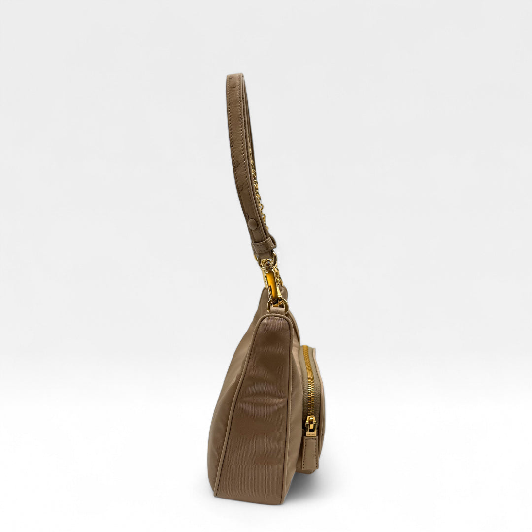 Borsa a tracolla Tessuto Re-Nylon Ostrich