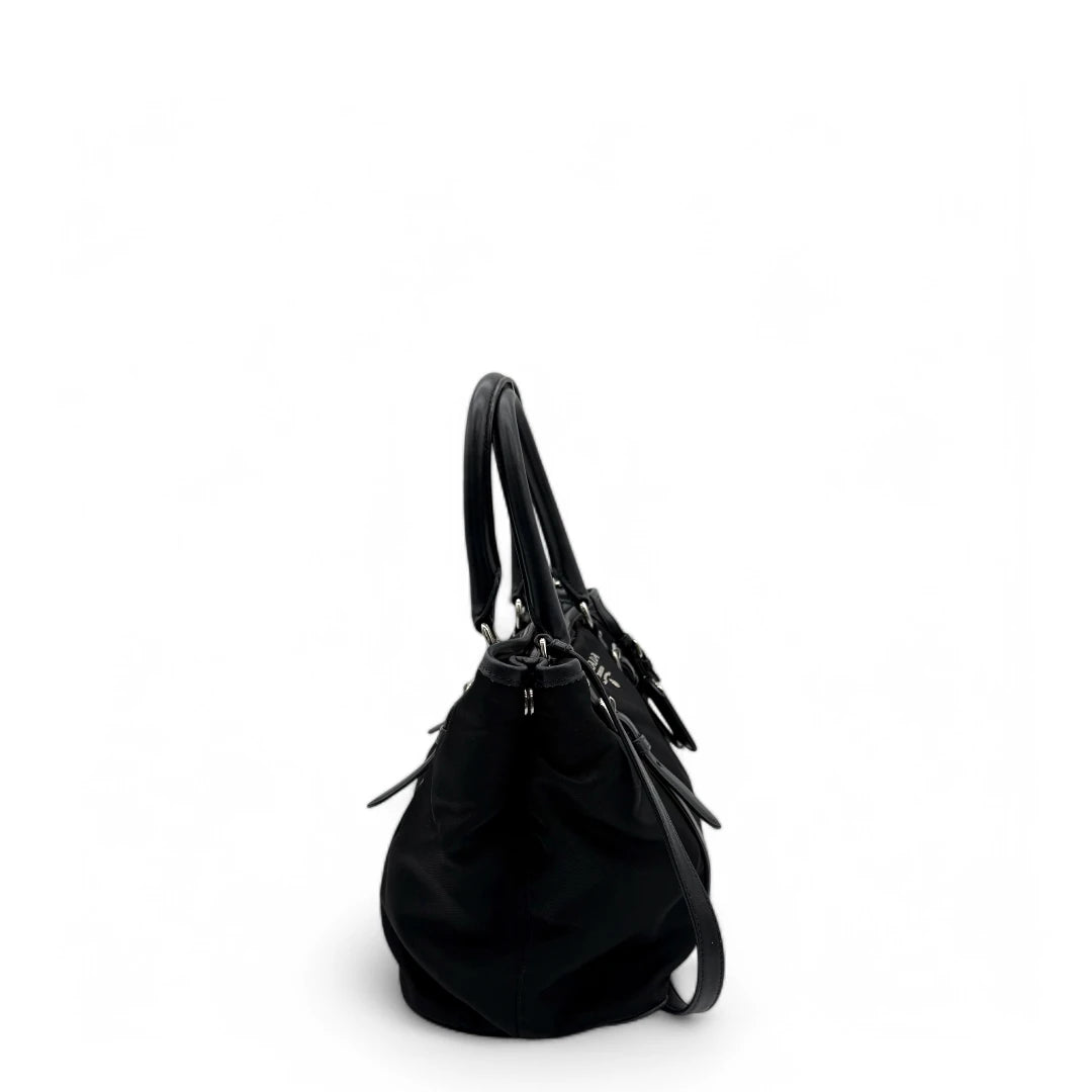 Prada handbag / shopper with shoulder strap made of black nylon