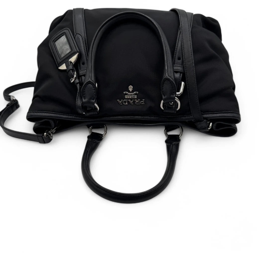 Prada handbag / shopper with shoulder strap made of black nylon