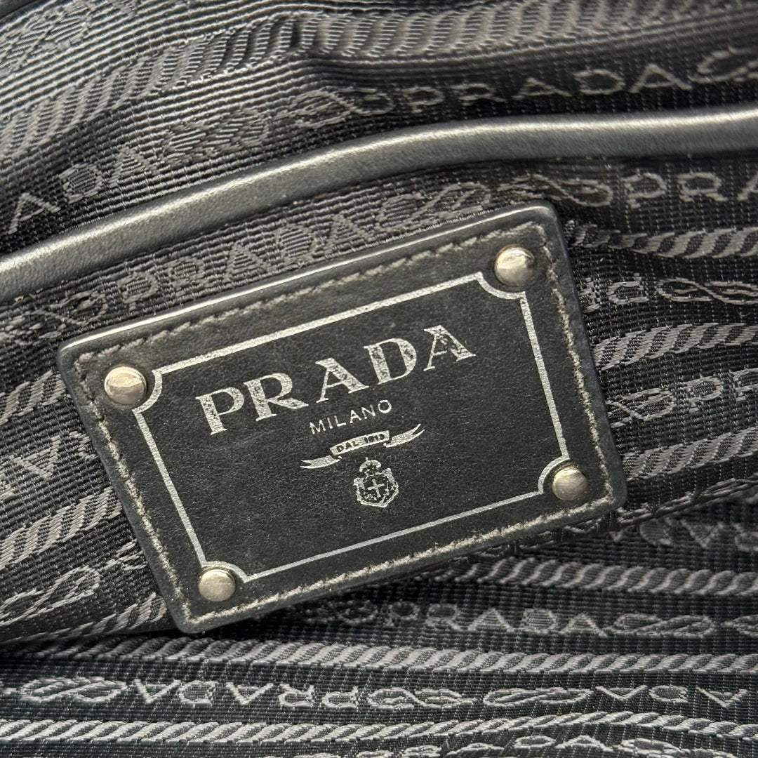 Prada handbag / shopper with shoulder strap made of black nylon