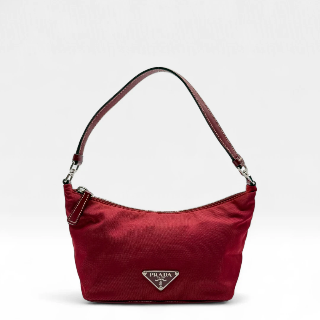 Prada Handbag Croissant Form red