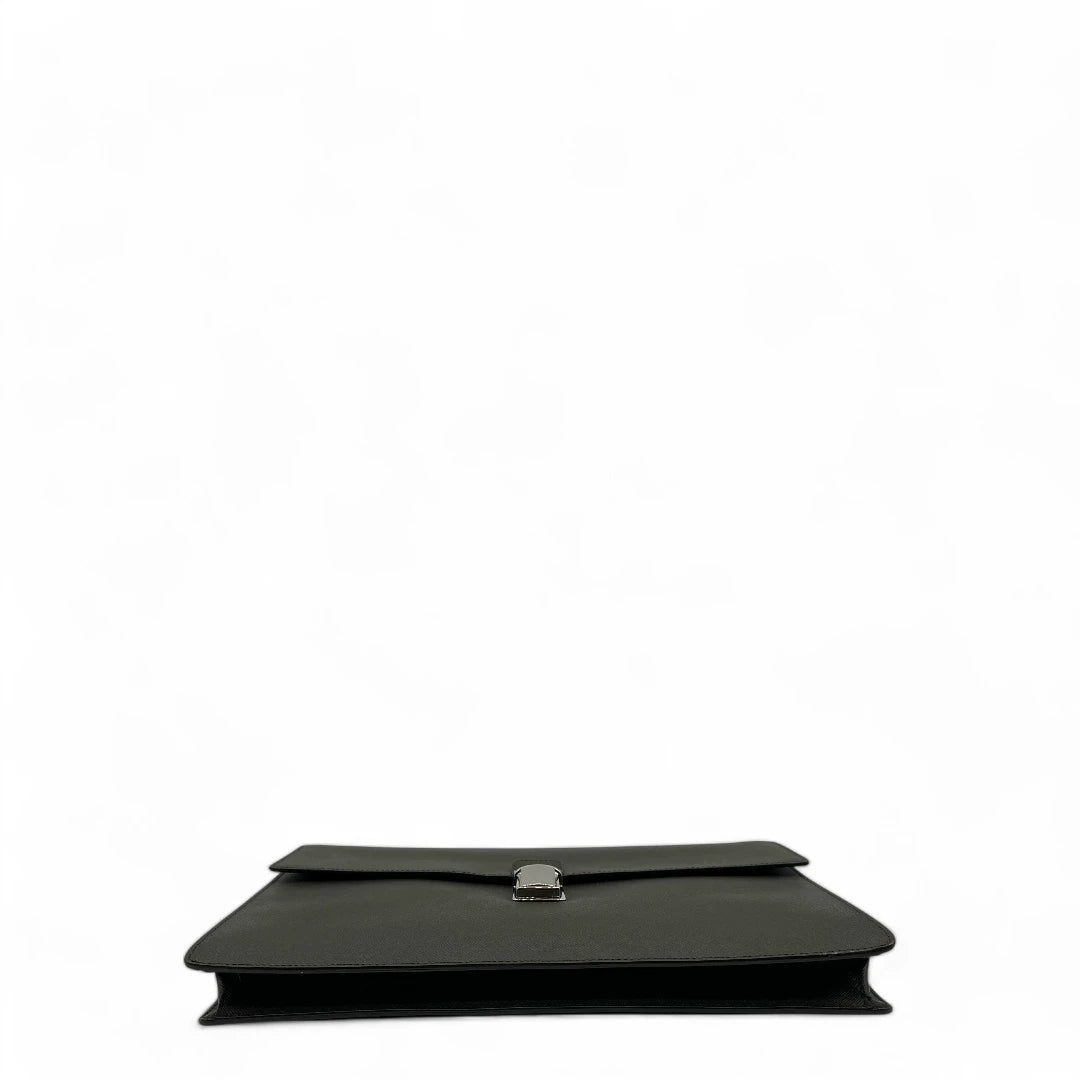Prada Laptoptasche aus Saffiano Leder in khaki