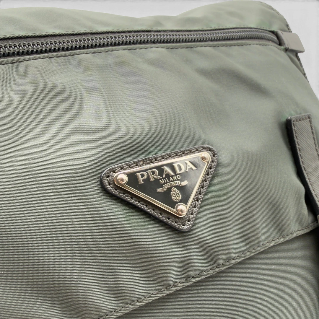 Prada Two-Buckle Messenger Bag
