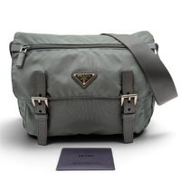 Prada Two-Buckle Messenger Bag