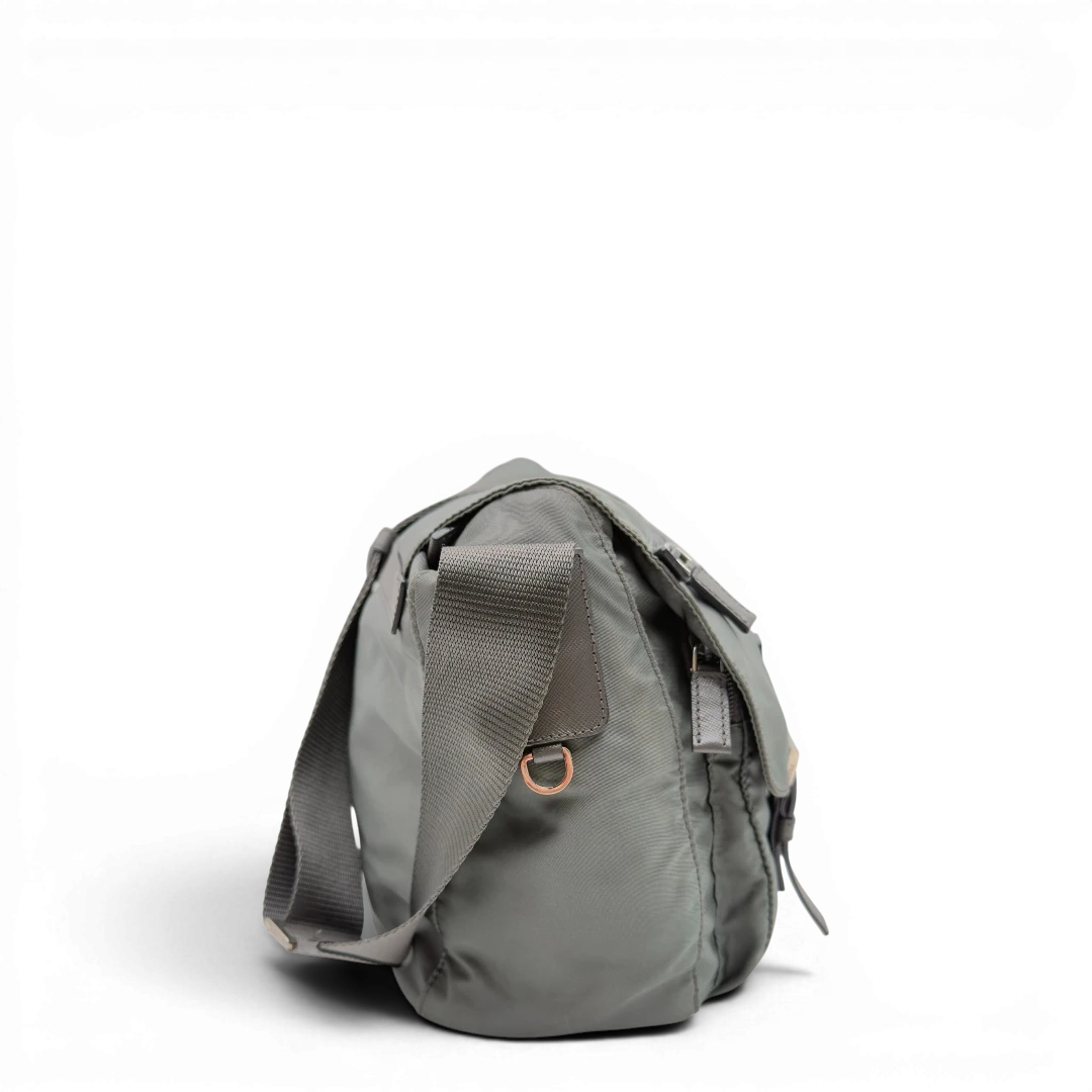 Prada Two-Buckle Messenger Bag