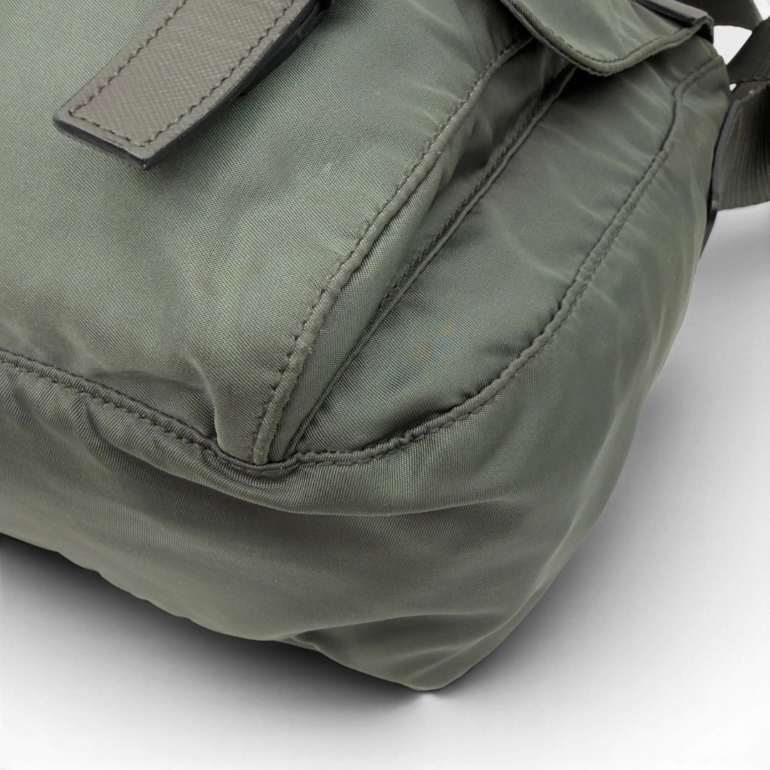 Prada Two-Buckle Messenger Bag