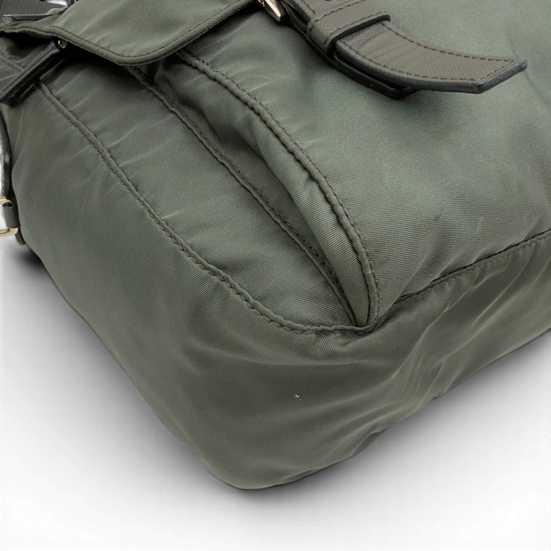 Prada Two-Buckle Messenger Bag