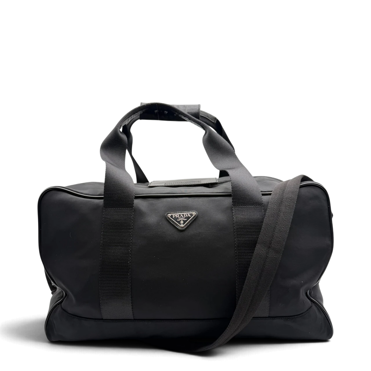 Prada Reisetasche Viaggio 45 Saffiano aus Nylon schwarz – Gesamtansicht