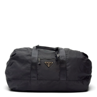 Prada Reisetasche in Zylinderform aus Nylon schwarz – Gesamtansicht