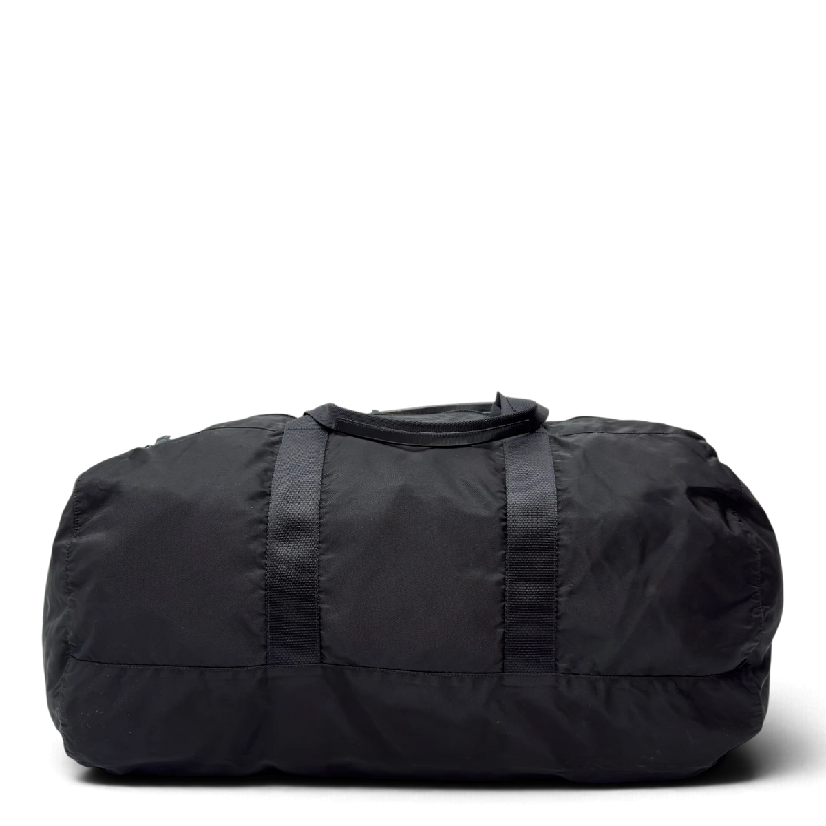 Prada Reisetasche in Zylinderform aus Nylon schwarz – Gesamtansicht