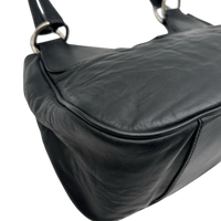 Prada Schultertasche Hobo aus Leder schwarz