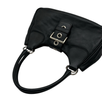 Prada Schultertasche Hobo aus Leder schwarz