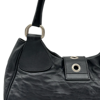 Prada Schultertasche Hobo aus Leder schwarz
