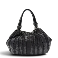 Prada Schultertasche Hobo aus Nappaleder schwarz – Gesamtansicht