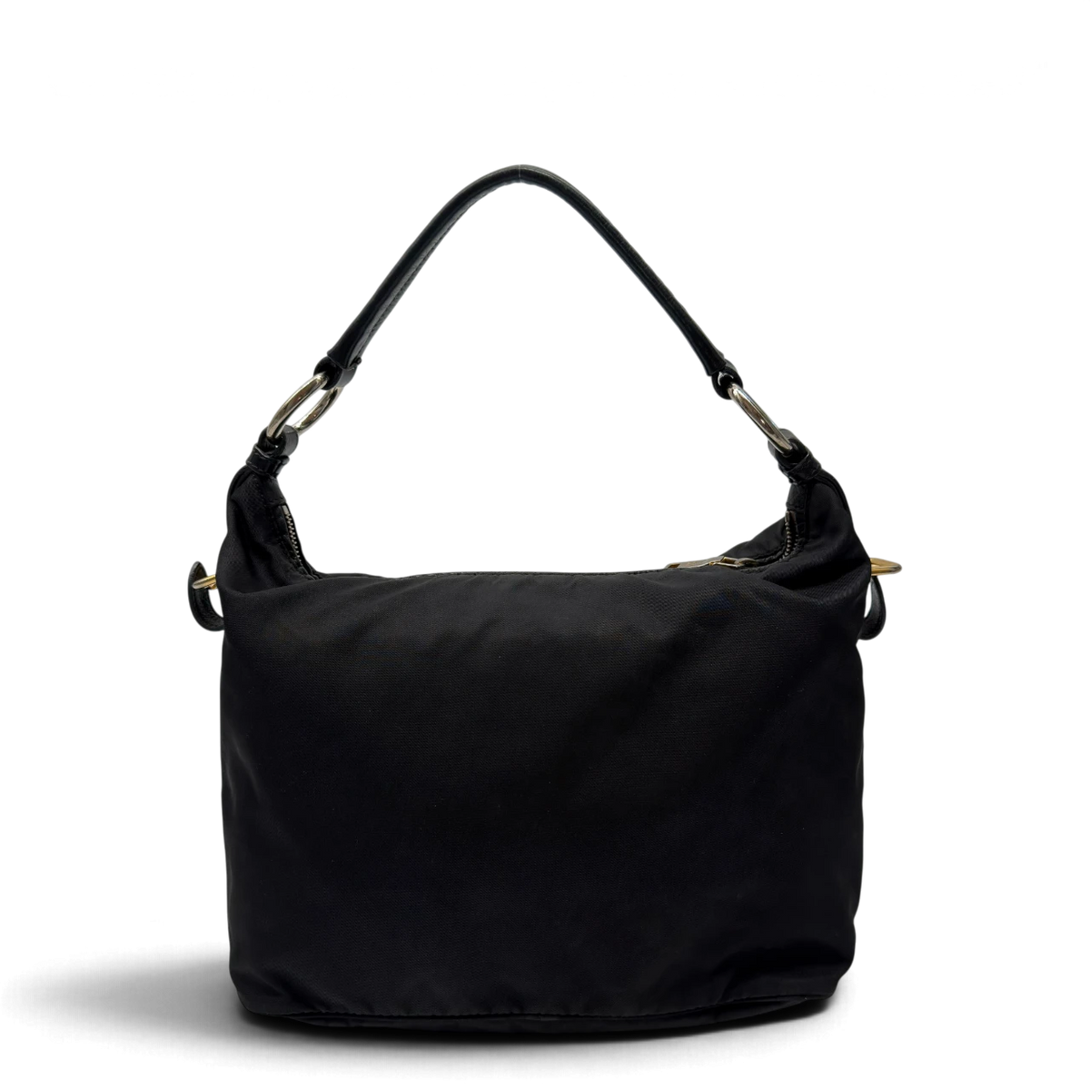 Prada Schultertasche aus Nylon schwarz – Gesamtansicht