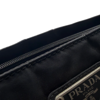 Prada Shopper aus Nylon schwarz – Innentasche