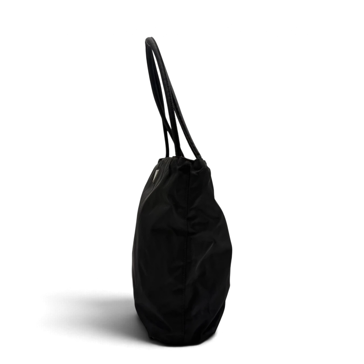 Prada Shopper aus Nylon schwarz – Seitenansicht