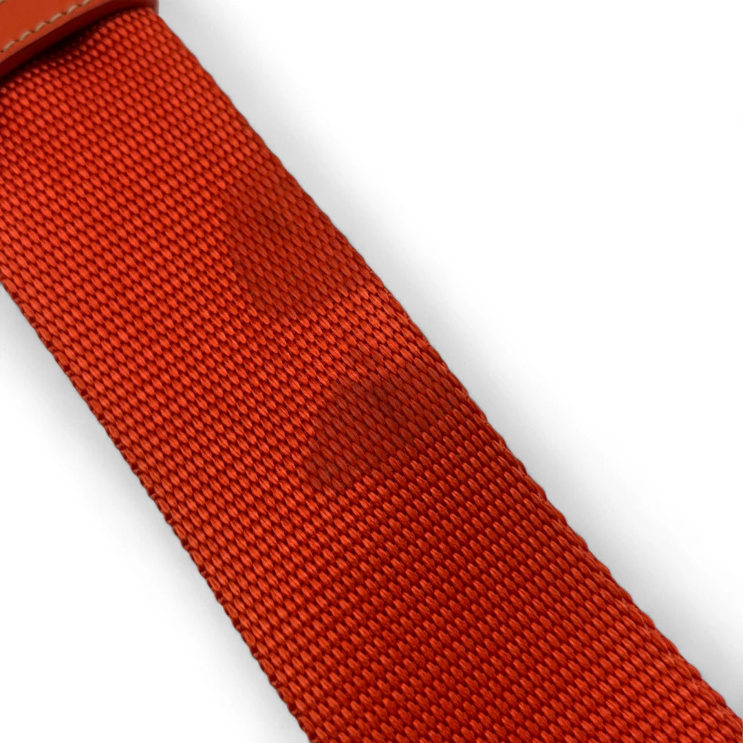 Prada Umhängetasche mit silbernen Zipper aus Nylon orange