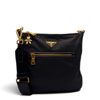 Prada Umhängetasche Tessuto aus Nylon schwarz