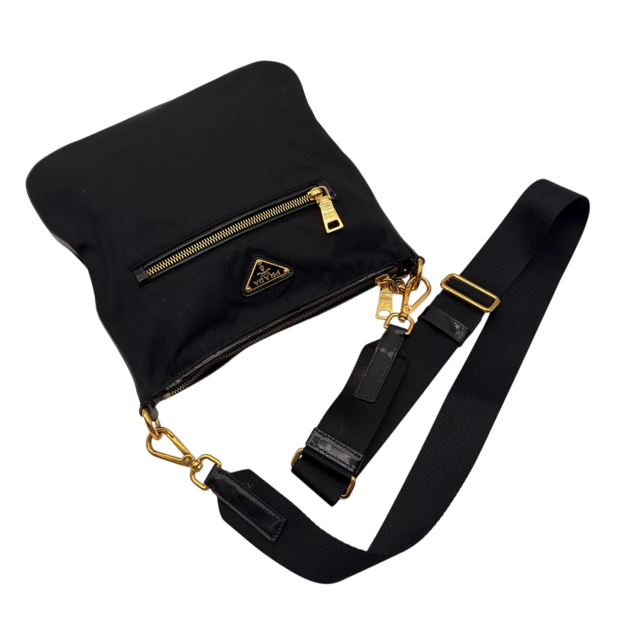 Prada Umhängetasche Tessuto aus Nylon schwarz