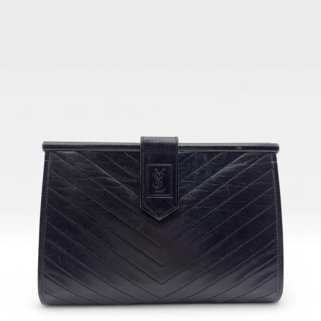 Saint Laurent Clutch schwarz