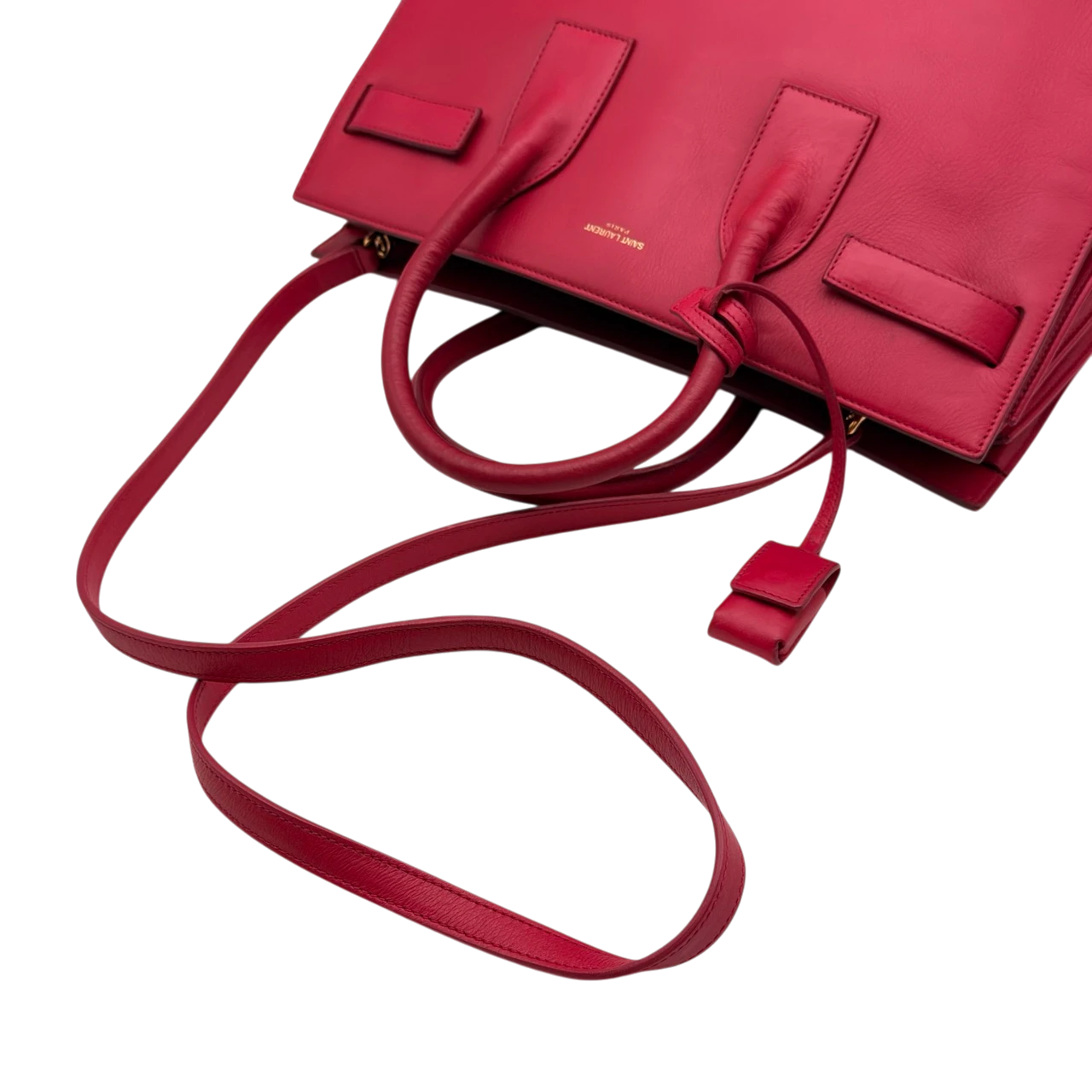 Saint Laurent Handtasche Sac de Jour aus Leder pink