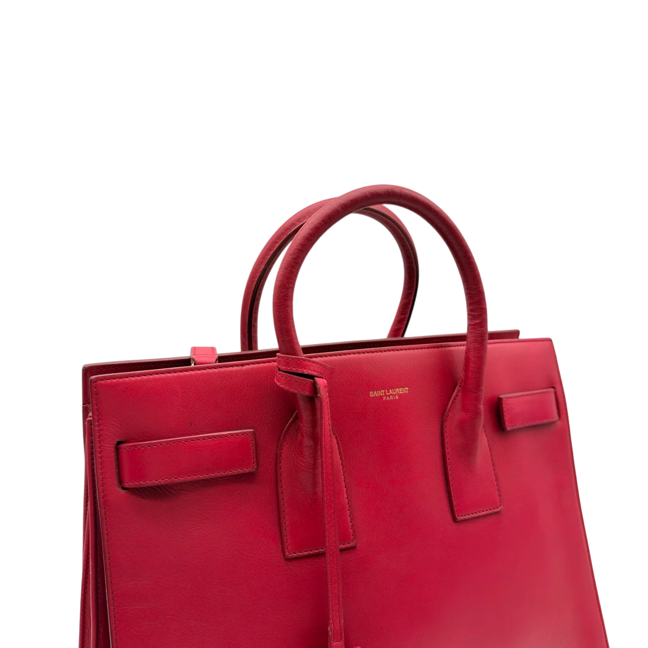 Saint Laurent Handtasche Sac de Jour aus Leder pink