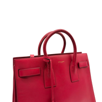 Saint Laurent Handtasche Sac de Jour aus Leder pink