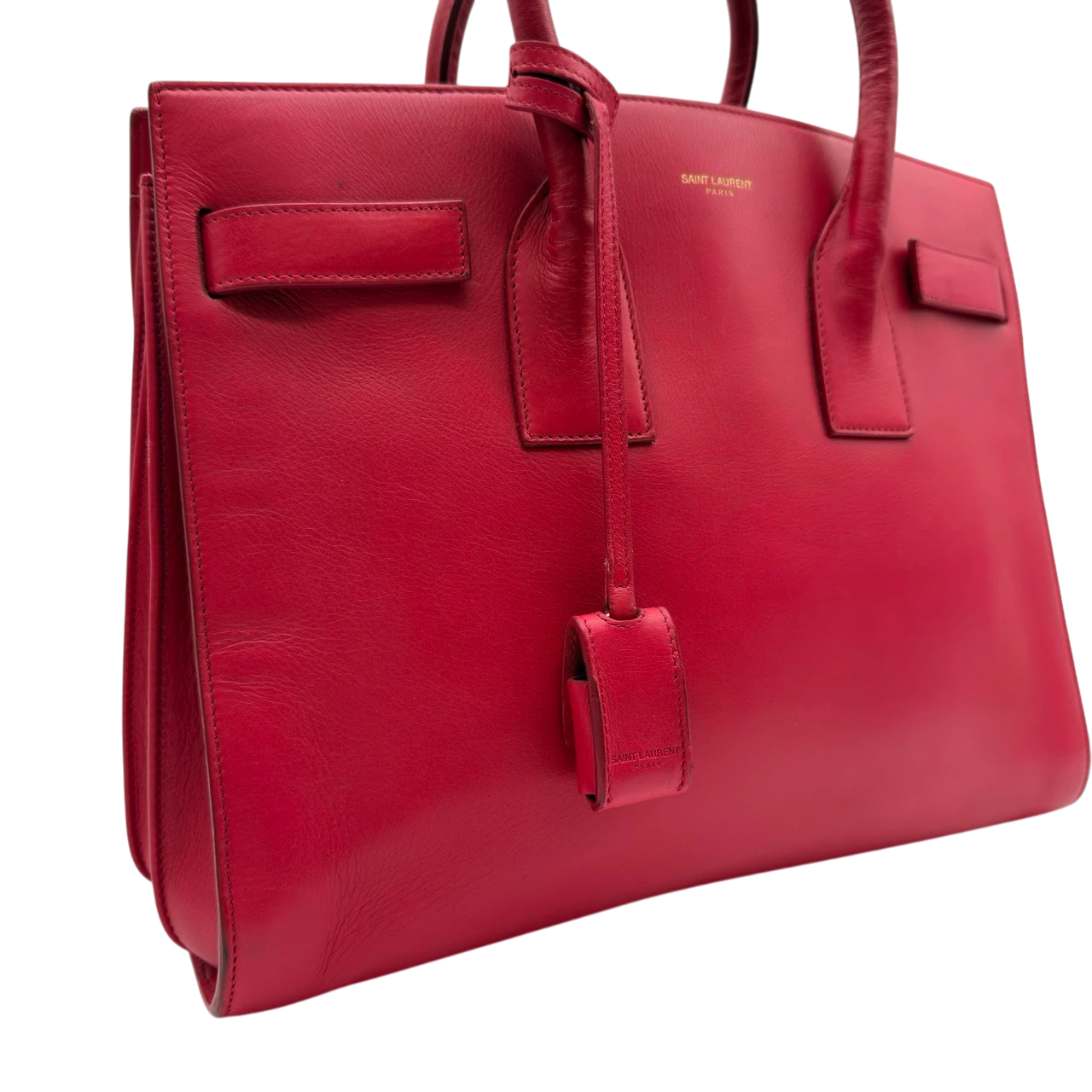 Saint Laurent Handtasche Sac de Jour aus Leder pink