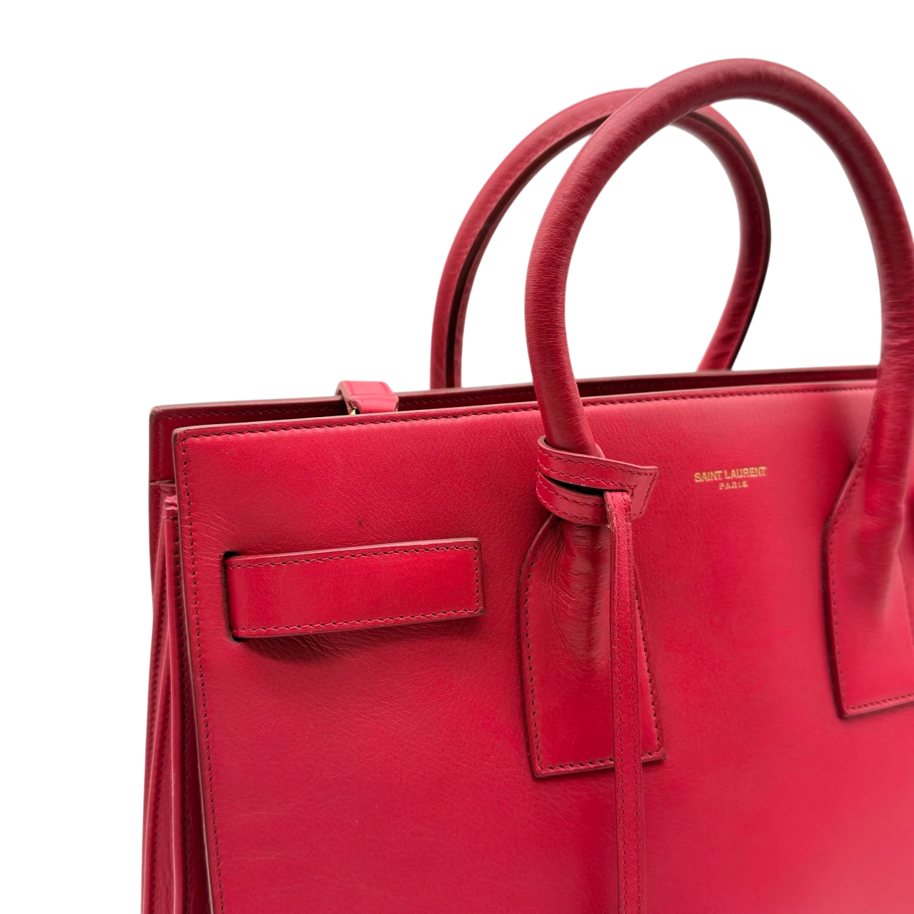 Saint Laurent Handtasche Sac de Jour aus Leder pink