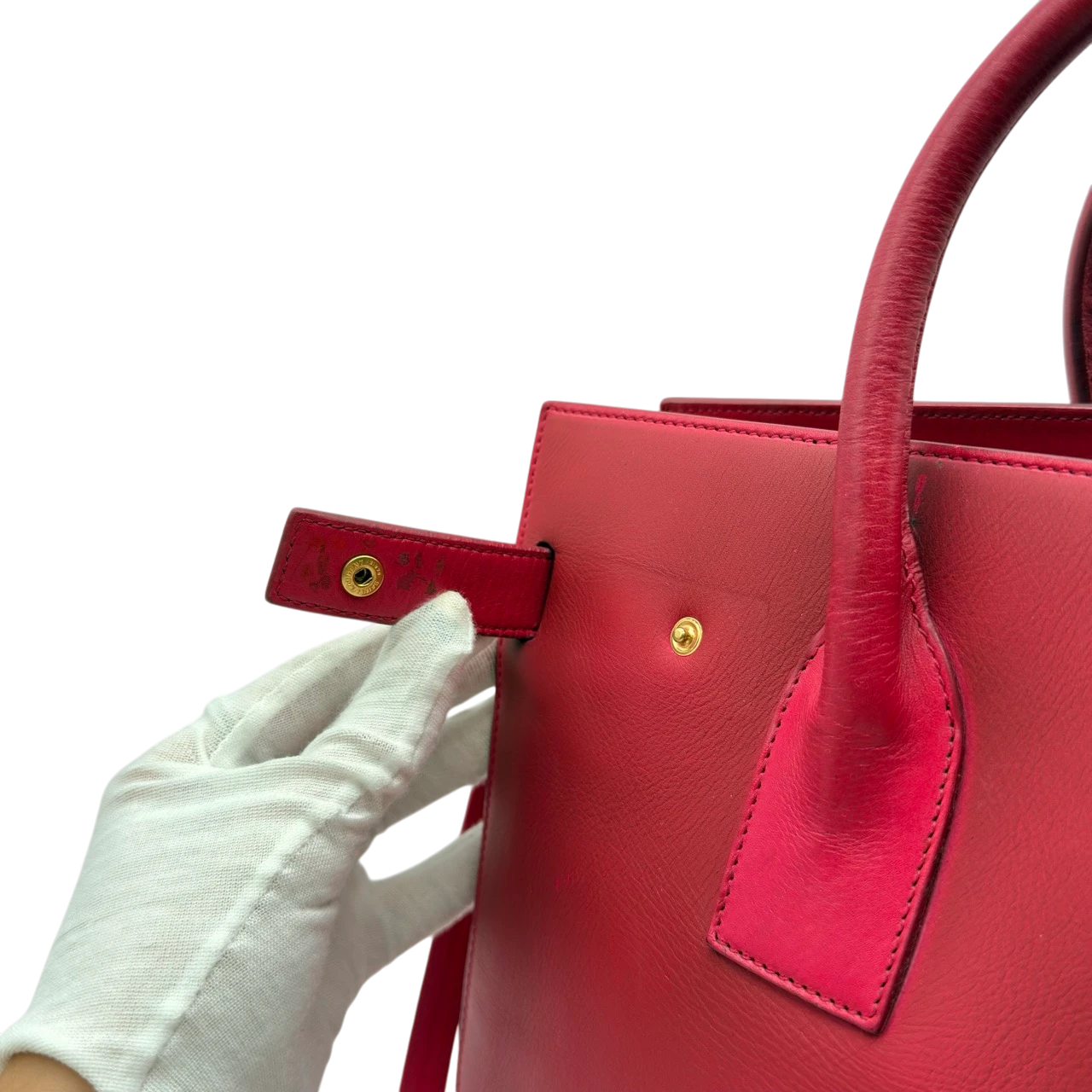 Saint Laurent Handtasche Sac de Jour aus Leder pink