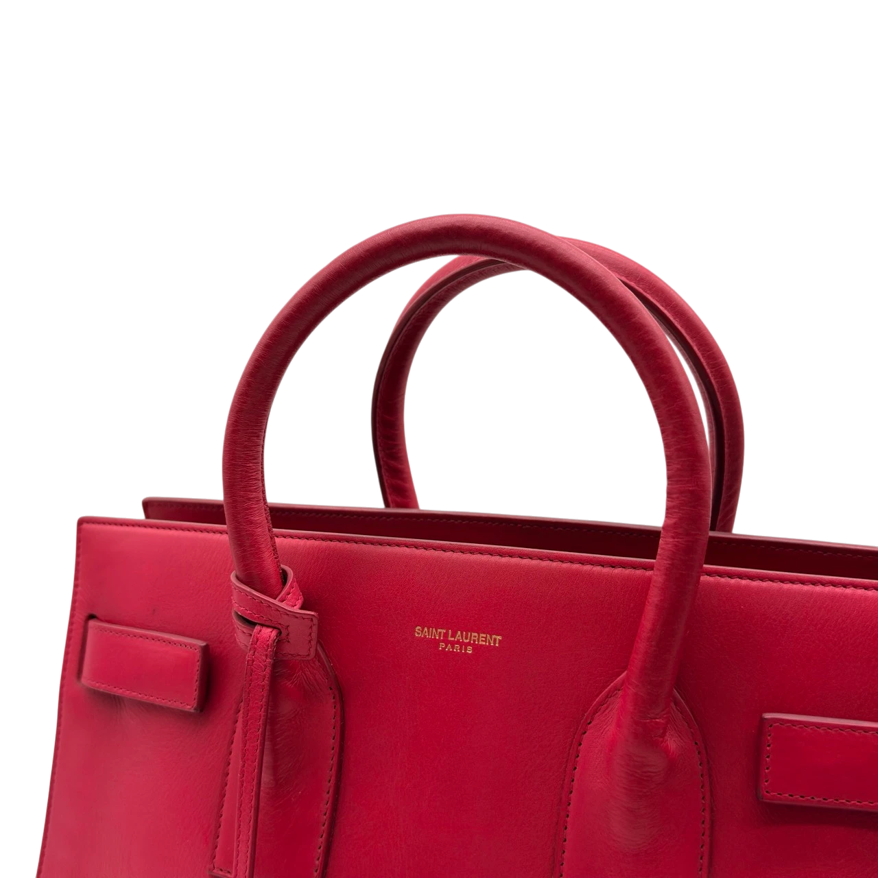 Saint Laurent Handtasche Sac de Jour aus Leder pink