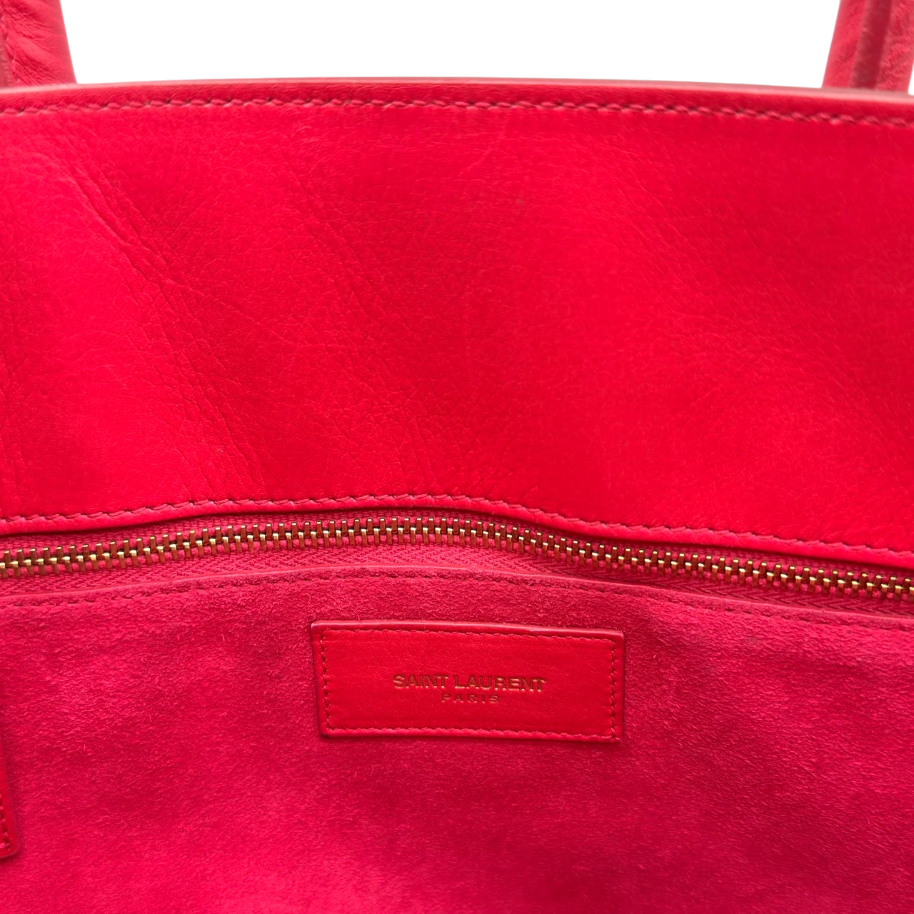 Saint Laurent Handtasche Sac de Jour aus Leder pink
