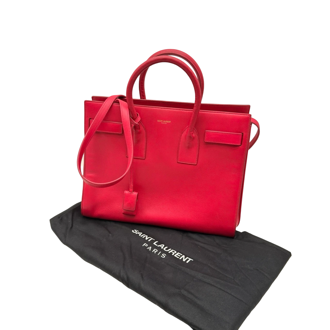 Saint Laurent Handtasche Sac de Jour aus Leder pink