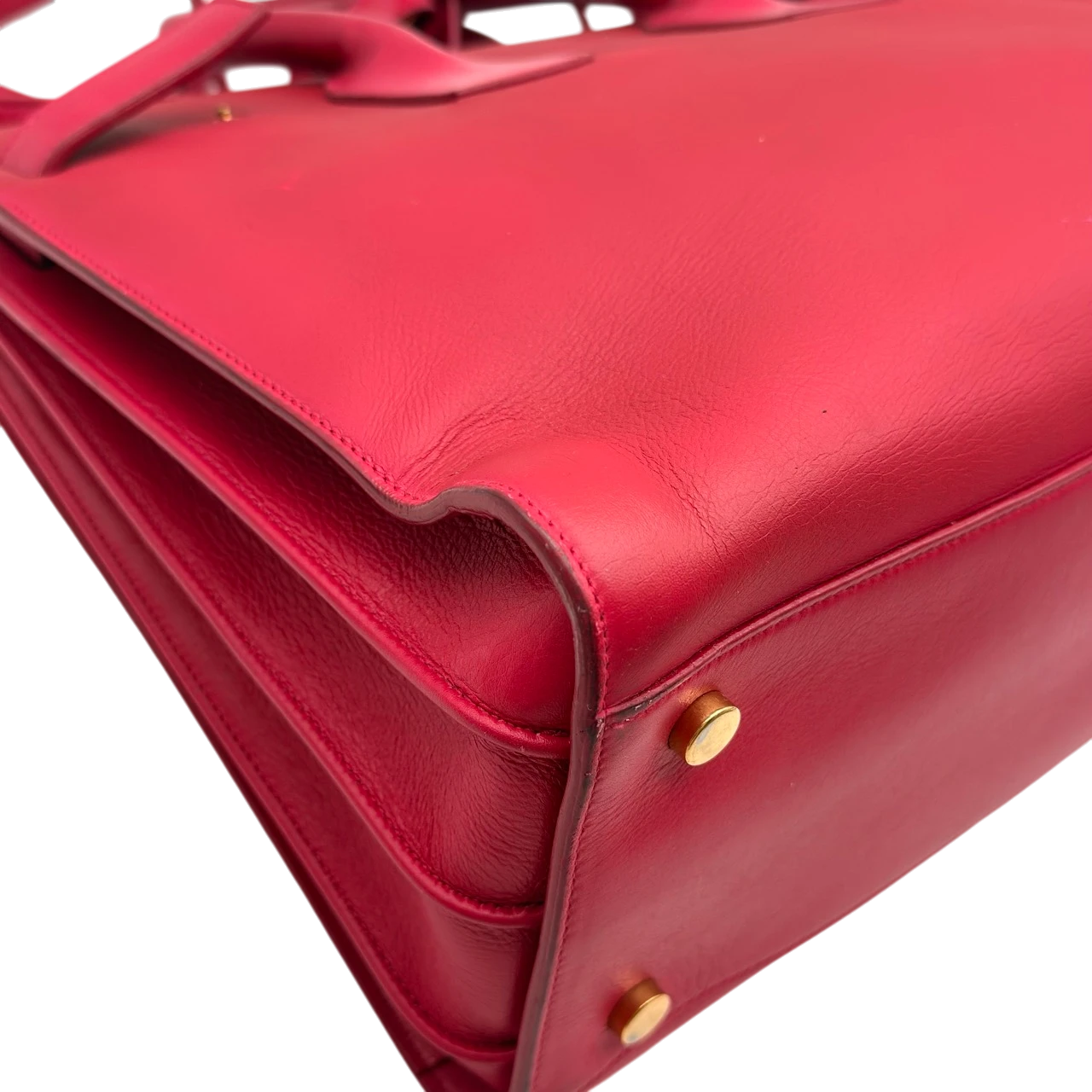 Saint Laurent Handtasche Sac de Jour aus Leder pink