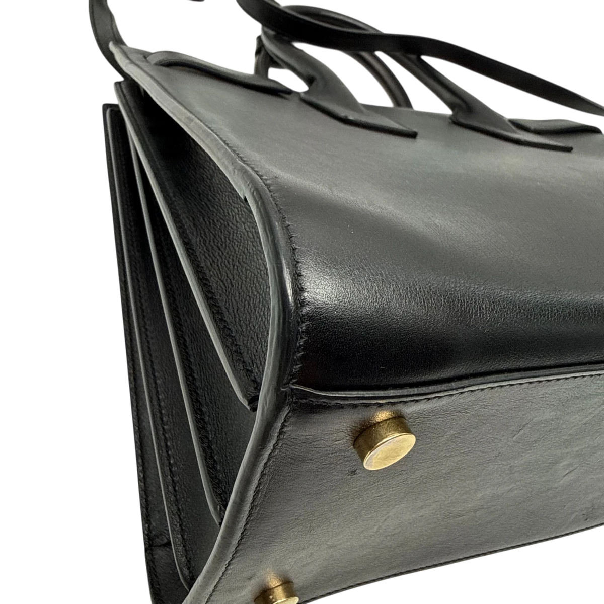 Saint Laurent Handtasche Sac de Jour medium aus Leder schwarz – Ecken im Detail