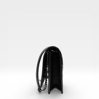 Umhängetasche Kate Tassel Small Croco schwarz