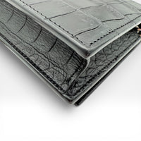 Umhängetasche Kate Tassel Small Croco schwarz