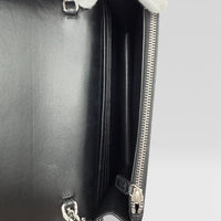 Umhängetasche Kate Tassel Small Croco schwarz