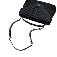Saint Laurent Umhängetasche College Messenger large aus schwarzem Lammleder