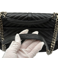 Saint Laurent Umhängetasche College Messenger large aus schwarzem Lammleder
