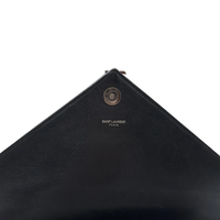 Saint Laurent Umhängetasche College Messenger large aus schwarzem Lammleder