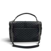 Saint Laurent Umhängetasche College Messenger large aus schwarzem Lammleder