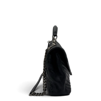 Saint Laurent Umhängetasche College Messenger large aus schwarzem Lammleder